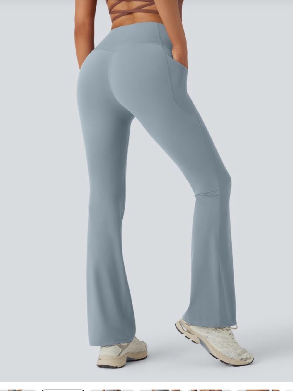 NWT HALARA High-Rise Flare Yoga Pants with Side Pockets size S.